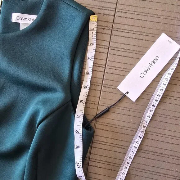 Calvin Klein Green Sleeveless Sheath Dress - Size 6 - NWT - Picture 10 of 13